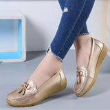 Niulatu Women Flats Ballet Shoes Cut Out Leather Breathable Moccasins Women Boat Shoes Ballerina Ladies Casual Shoes DJSE