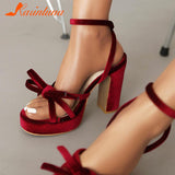 Niulatu Chunky Heels Sandals 2025 Brand New Spring Summer Fashion Ankle Strap comfy Walking Office Lady Woman Shoes DJSE