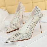 Niulatu Shoes Fashion Women Pumps Sequin Cloth Pumps Women Shoes Stiletto High Heels Wedding Shoes Women Heels Plus Size 42 43 DJSE
