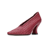 Niulatu and summer new woven sheepskin large size high-heeled women's mother shoes comfortable casual shoes women DJSE
