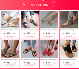 Niulatu Women's Casual Slippers Round Buckle Solid Flat Sandals Fashion Square Toe Comfortable Beach Shoes Plus Size Chinelo Nuvem DJSE