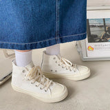 Niulatu New Women&#39;s Canvas Sneakers Fashion Summer Spring Autumn Shoes for Women Student Casual Shoes High Women&#39;s Sneakers DJSE