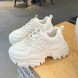 Niulatu Women's shoes chunky sneakers Breathable Running Shoes Fashion Women casual shoes Lace up Platform shoes designer shoes DJSE