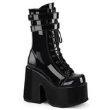 Niulatu Big Size 43 Round Toe Punk Cool Goth Chunky Lace Up Women's Boots Platform High Heeled Platform Autumn Shoes DJSE