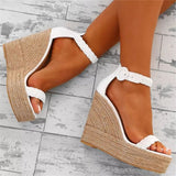 Niulatu Summer Sexy Platform Shoes Wedges Sandals High Heel Fashion Open Toe Elevator Women Pumps Sandals Plus Size DJSE