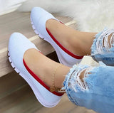 Niulatu Handmade Solid Color Women Shoes Classic Casual Flat Heel Shoes Comfortable Non-slip Fashion Zapatos De Mujer Sneakers DJSE