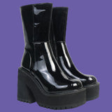 Niulatu Boots Shoes For Women Goth Gothic Fashion Mid Calf Ankle Women's Boots Female 2025 Winter Brand INS Free Shipping DJSE
