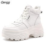 Niulatu Women's Sneakers Winter Platform Women's Shoes Chunky Sole Sneakers Height Increasing Women Boots Thick Sole Woman Spring Autumn DJSE