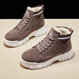 Niulatu Casual Shoes Lace-up Fashion Sneakers Platform Snow Boots Winter Women Boots Warm Plush Women's Shoes Zapatos De Mujer DJSE