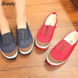 Niulatu Women Flats Shoes Autumn Retro Female Sneakers Old Beijing Cloth Shoes Mujer Slip-On Breathable Lazy Mom Shoes Zapatillas Mujer DJSE