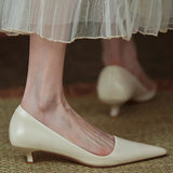 Niulatu Mujer Pointy Low Heel Women Shoes 2025 New Spring Single Shoe A Foot Off Fashion Shallow Mouth Women Shoes Tacones DJSE