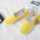 Niulatu 42 Women Sneakers Slip on Shoes Woman Flats Canvas Loafers Candy Color Casual Shoes Female White Shoes zapatos mujer89 DJSE