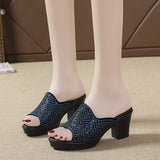 Niulatu Genuine Leather Summer Shoes Fashion Mother Outdoor Sandals Women Big Size 40-42 Cool Slippers DJSE