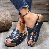 Niulatu For Women Buckle Design Fashion Comfy Casual Chunky Sandal Bohemia Platform Wedges Shoes Woman 2025 Brand New DJSE