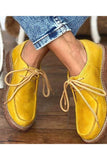 Niulatu Vegan Leather Lace Up Flat Shoes DJSE