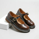 Niulatu literary Retro Women's Shoes Thick Bottom Mori Girl Japanese Mary Jane Single Shoes College Style DJSE