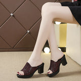 Niulatu Genuine Leather Summer Shoes Fashion Mother Outdoor Sandals Women Big Size 40-42 Cool Slippers DJSE