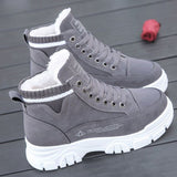 Niulatu Women Boots Platform Lace Up New Winter Boots Woman Warm Plush Shoes Fashion Ankle Boots Ladies Casual Shoes Snow Boots Female DJSE