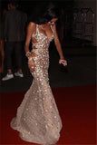 Niulatu Long Mermaid Spaghetti Straps Split Front Prom Dress with HZ1007