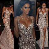 Niulatu Long Mermaid Spaghetti Straps Split Front Prom Dress with HZ1007