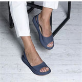 Niulatu Women Comfortable Sandals Flops Fashion Rome Slip-on Flat Shoes Women Slides Solid Casual Female PU Zapatos De Mujer DJSE