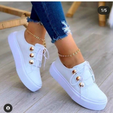 Niulatu Women 2025 Fashion Round Toe Platform Shoes Size 43 Casual Shoes Women Lace Up Flats Women Loafers Zapatos Mujer DJSE