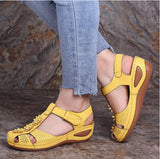 Niulatu Women Shoes Summer Women's Large Non Slip Lightweight Round Head Super Comfortable Slope Heel Comfortable Outdoor Sandals Women DJSE