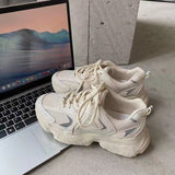 Niulatu wind reflective old shoes women 2025 spring sports casual shoes flat breathable comfortable women's shoes DJSE