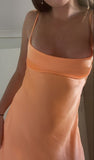 Simple Sheath Straps Orange Short Homecoming Dress Summer Hoco Dresses Cocktail Dress Birthday Outfits HZ1214