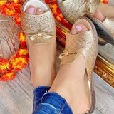 Niulatu Women Shoes Sandals Bowknot Sandals Woman Hollow Out Women Shoe Slip On Women Sandals Slipper Plus Size Zapatillas Mujer DJSE