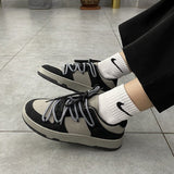 Niulatu Men Women Skateboard Sneakers Fashion Trainers Womens Chunky Dunk Sneakers Korean Tenis Female Lace Up Casual Shoes DJSE
