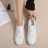 Niulatu Women Flats Casual White Shoes 2025 Summer Shoes Woman Outdoor Soft Comfortable Sneakers large size Zapatos De Mujer DJSE