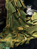 Niulatu Green Tiered Flounce Long Prom Dress Party Evening Gown HZ1007