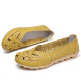 Niulatu Size 35-44 Summer Cut Out Women Genuine Leather Shoes Woman Ballet Flats Casual Sandals Women Loafers WSH2685 DJSE