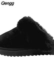 Niulatu Women's Slippers Winter Plush Warm Shoes Unisex Indoor Outdoor Flip Flops Casual Shoes Zapatos De Mujer DJSE