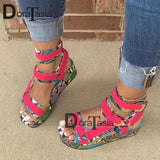 Niulatu New Ladies Platform Gladiator Sandals INS Hot Colorful Wedges Summer Women's Sandals Party Wholesale Shoes Woman DJSE