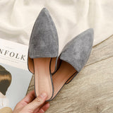 Niulatu 2025 Autumn Woman Mules Without Heels Half Slippers Sandalias Loafers Ballet Flats Zapatos Mujer Calzado Women Shoes 33 DJSE