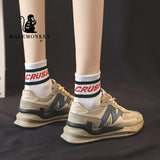 Niulatu Women Sports Shoes 2025 Spring Platform Sneakers Casual Running Shoes Non Slip Comfortable Female Shoe Black New DJSE
