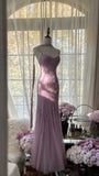 Sexy Mermaid Spaghetti Straps Purple Elegant Tulle Sequin Prom Dresses HZ1214