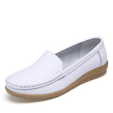 Niulatu Women Flats Shoes Casual Flat Shoes Women Loafers Shoes Soft Leather Slip On Solid Women's Shoes DJSE