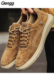 Niulatu Men Shoes fashion Genuine Leather Loafers Breathable Autumn lace up comfortable Casual Shoes Outdoor Men Sneakers shoes DJSE