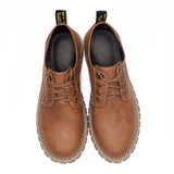 Niulatu 2025 Men Casual Shoes Men Martins Leather Shoes Work Safety Shoes Winter Waterproof Ankle Botas Brogue Plus Size DJSE