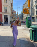 Niulatu Backless Purple Party Prom Dress Evening Gown HZ1007