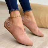 Niulatu Pointed Toe Suede Women Flats Shoes Woman Loafers Summer Fashion Sweet Flat Casual Shoes Women Zapatos Mujer Plus DJSE