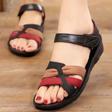 Niulatu Shoes Women Sandals Fashion Women's Shoes Open Toe Women Walking Sandals Solid Color Zapatillas Mujer Female Flat Shoes DJSE