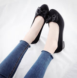 Niulatu Women Ballet Shoes Women Wedges Shoes for Office Work Oversize Boat Shoes Cloth Sweet Loafers Women's Pregnant Wedges Shoes DJSE