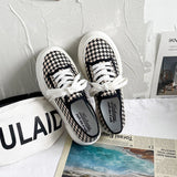 Niulatu Sale Checkered Women Espadrilles Summer Shoes 2025 Fashion Casual Streetwear Cool Girls Canvas Sneakers Zapatillas Mujer DJSE