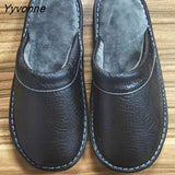 Niulatu men slippers luxury autumn winter flat shoes non-slip casual home rubber slippers male dad corcise leather shoes DJSE