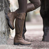 Niulatu Women Boots Pu Leather Zipper Retro Casual Womans Booties Gladiator Low Heel Shoes Ladies Fashion Botas Mujer Invierno TW573 DJSE