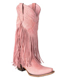 Niulatu Embroidery Mid Calf Boots Women Pink Cowboy Cowgirls Casual Western Boots Chunky Pointed Toe Shoes Woman Wholesale DJSE
